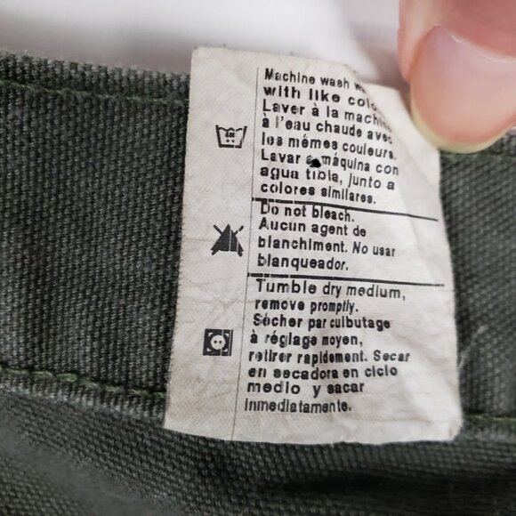 Carhartt Double Knee Work Pants B136 MOS USA Made Green Duck Canvas Size 44 x 30 - Picture 11 of 12